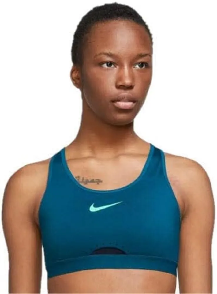 Nike Dri-FIT Swoosh reggiseno sportivo S/A nero alto sostegno