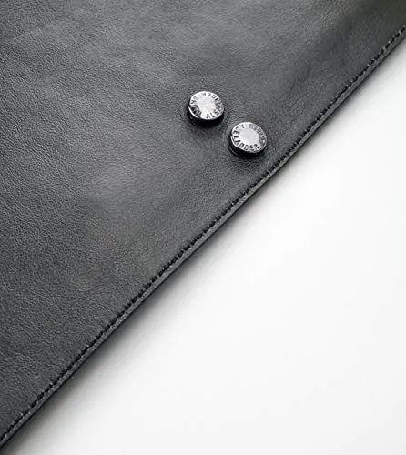 Alexander Smith Pochette pelle e nylon con borchie 32 cm