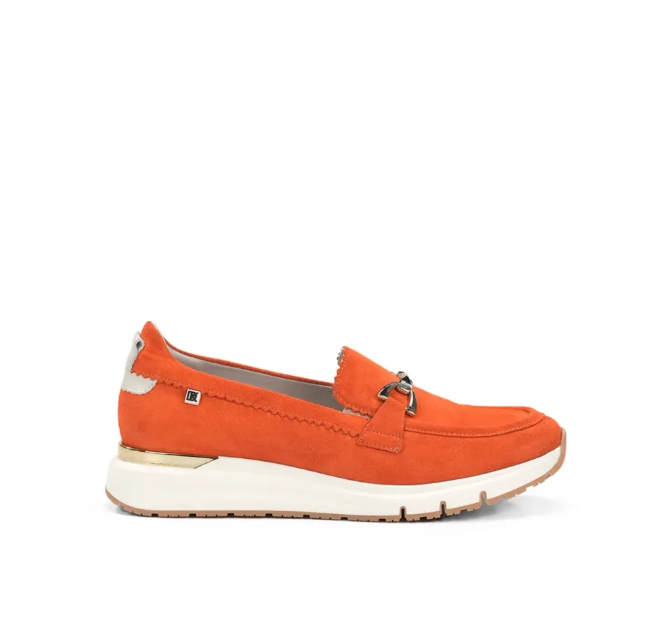 Fluchos Serena D9047 mocassini donna arancione sportivi