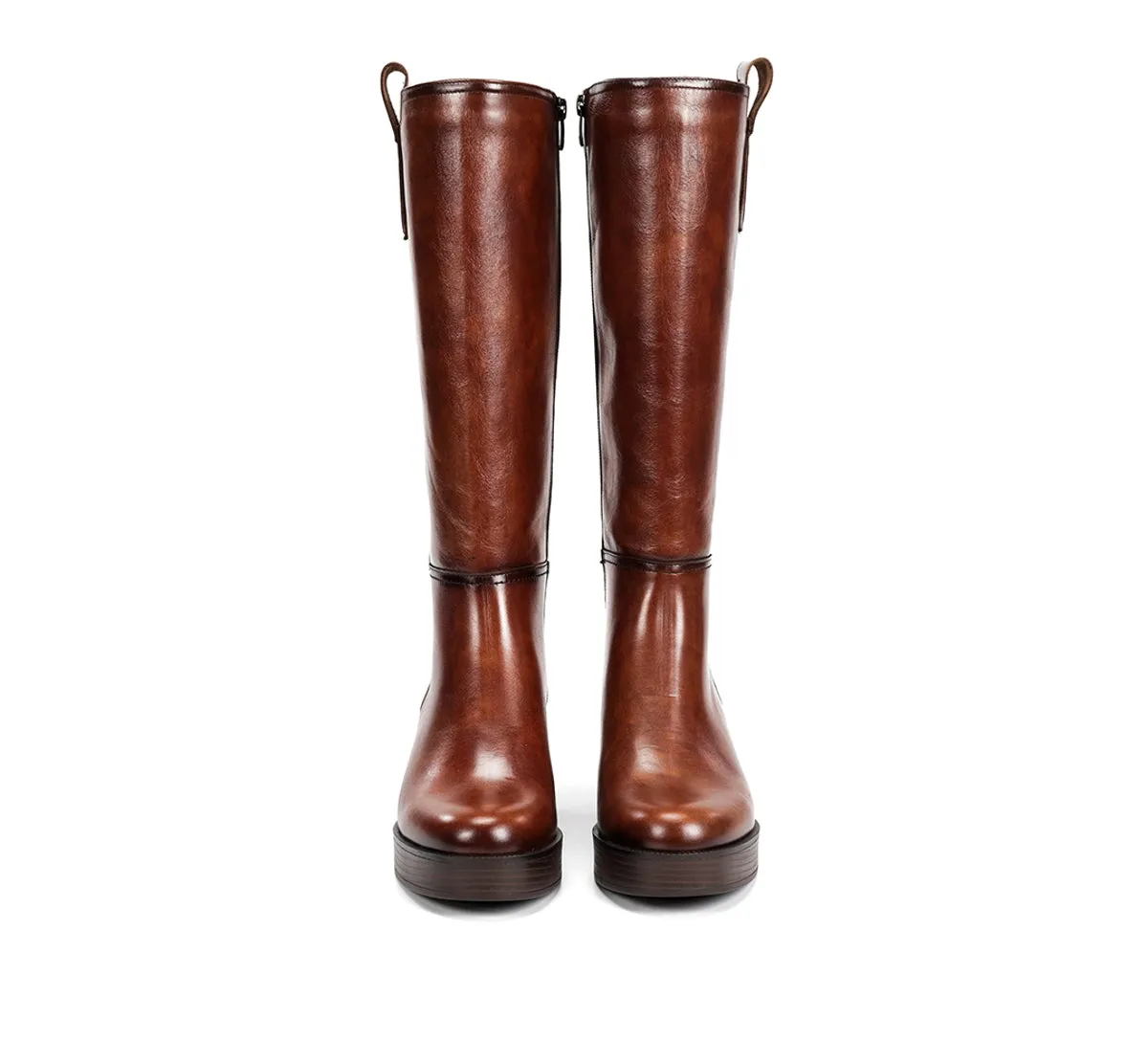 Fluchos Bowy D9592 stivaletto marrone tacco alto