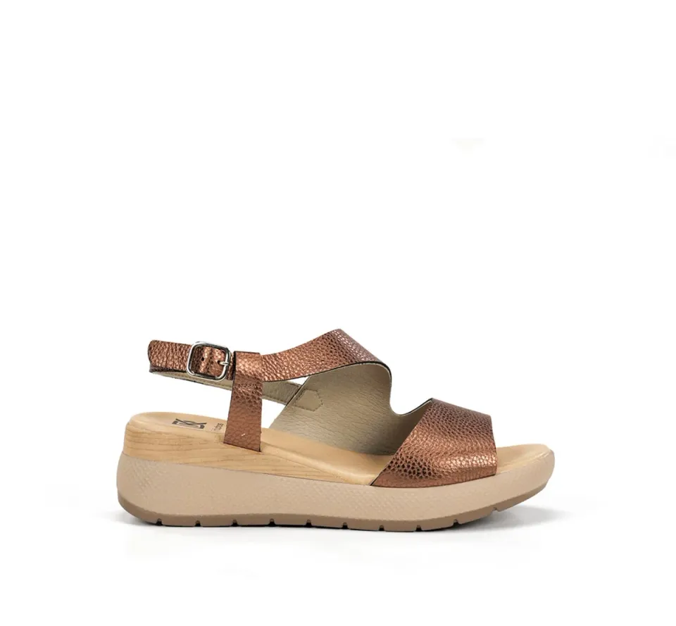 Fluchos Ever D9495 sandalo marrone donna fibbia