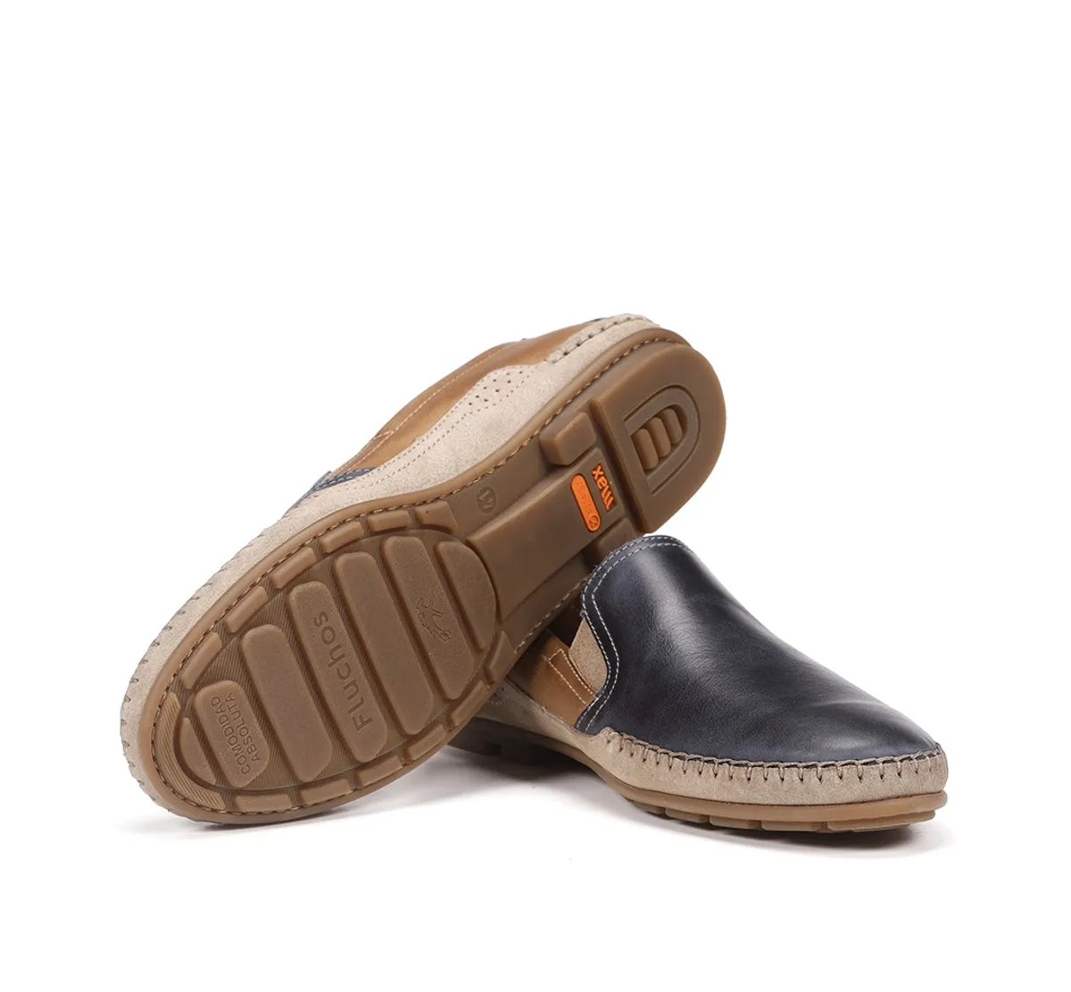 Fluchos Dorian F1178 mocassino uomo blu pelle