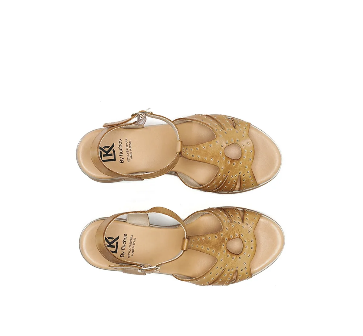 Fluchos Diane D9701 sandali donna marroni zeppa