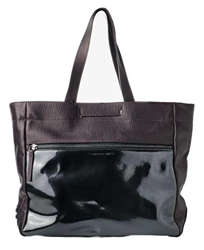 Alexander Smith borsa pelle bottalata e vernice 37 cm made in Italy
