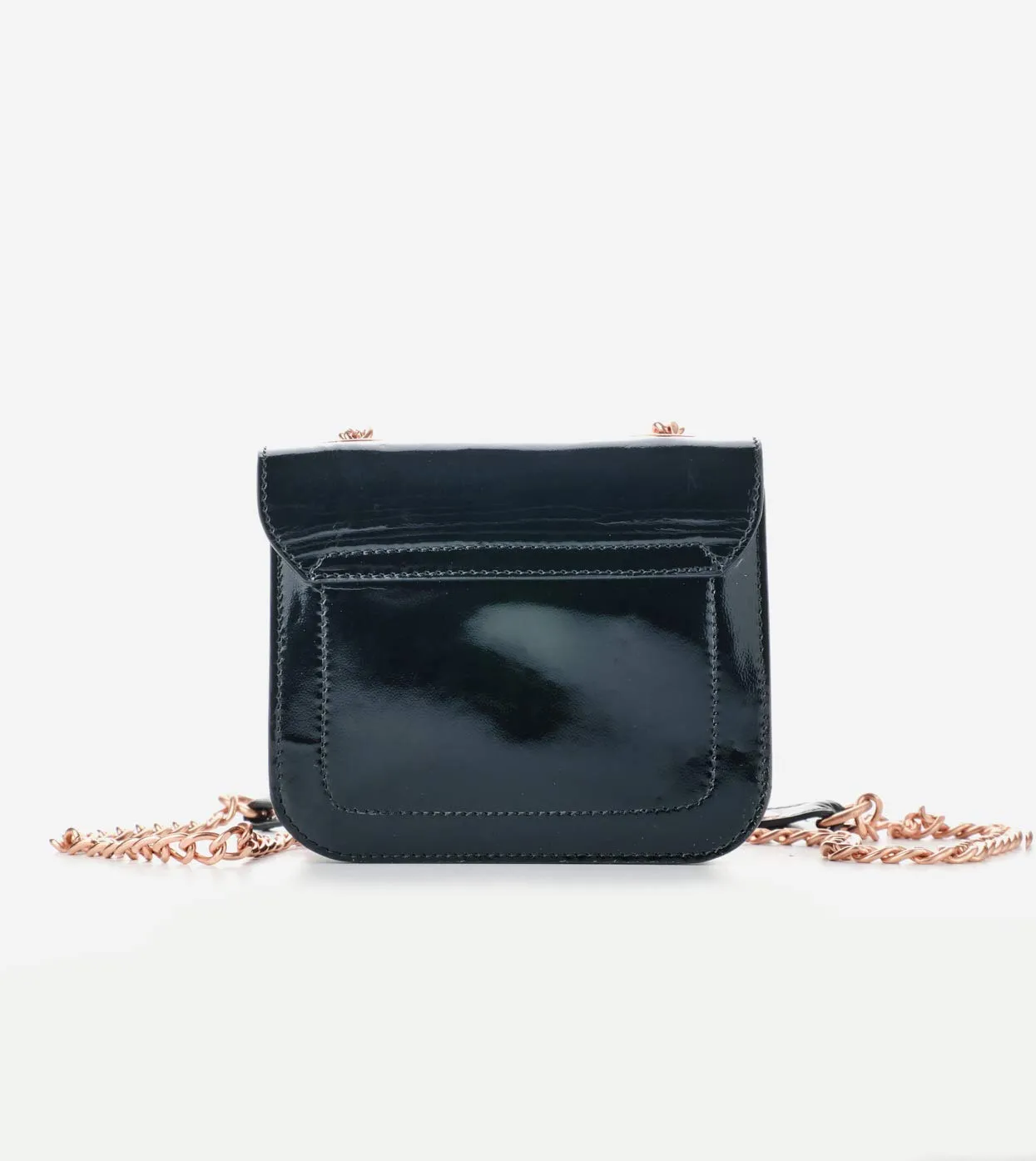 Alexander Smith mini borsa vernice borchie tracolla 13,5 cm
