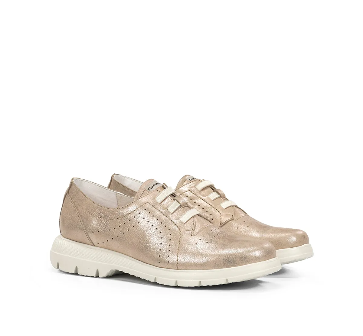 Fluchos Gladis F2202 mocassini donna oro leggeri