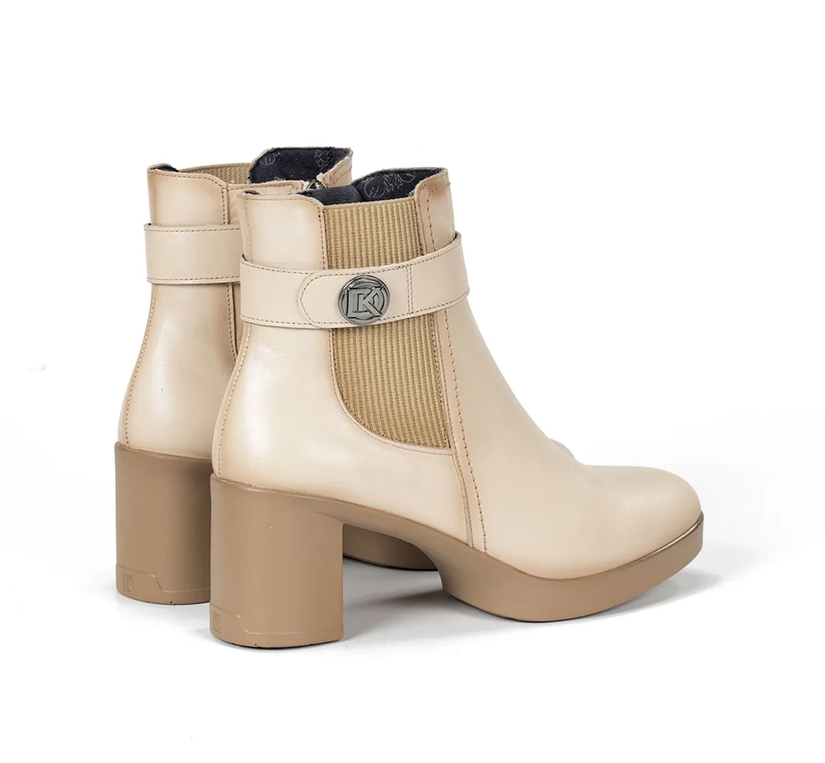 Fluchos Elite D9422 Stivaletto Donna Tortora con Tacco