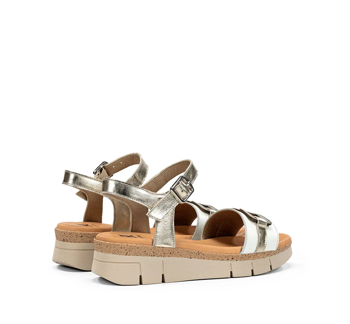 Fluchos Klau D9484 Sandali Donna Argento Metallizzato