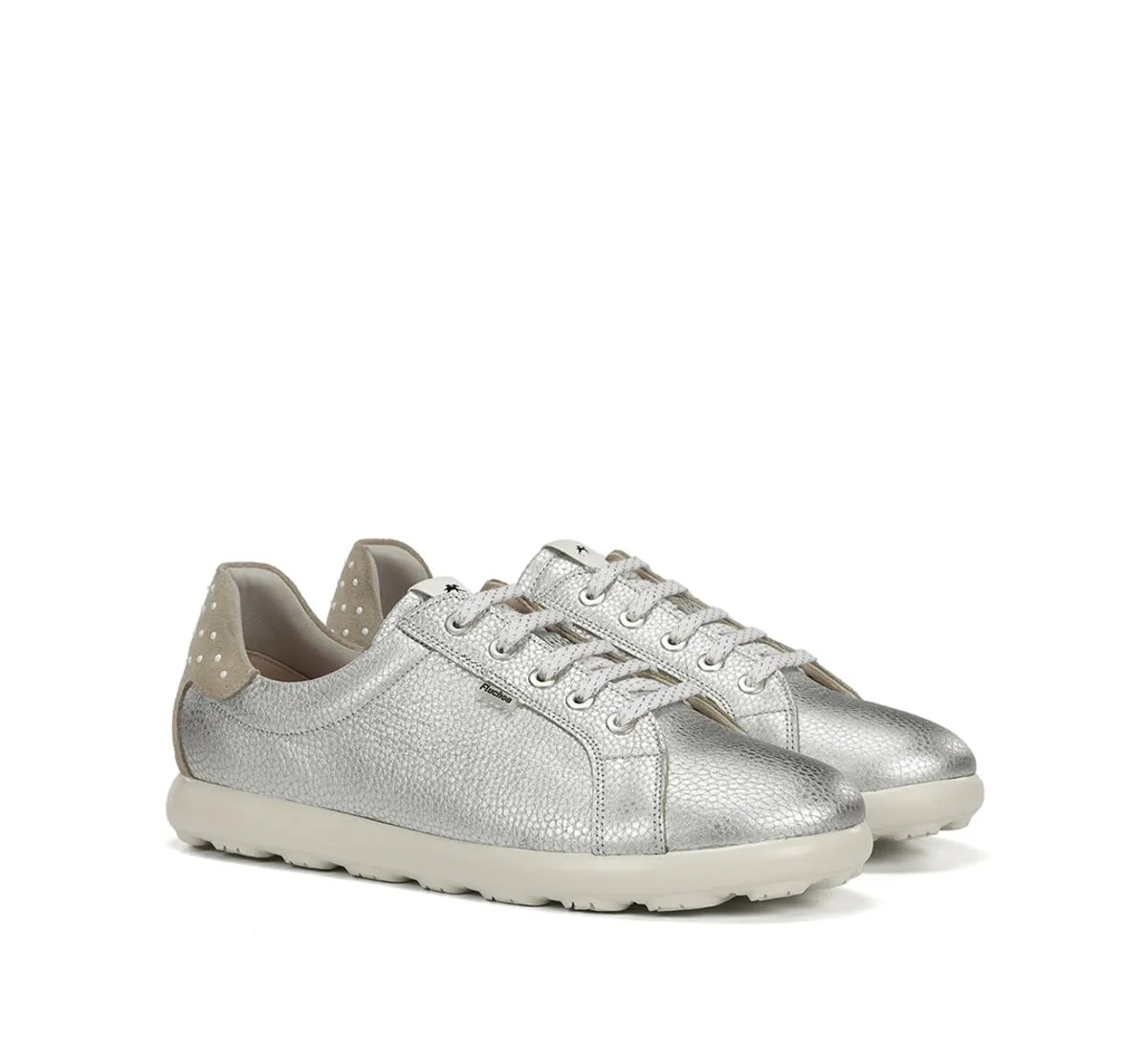 Fluchos Party F2439 sneaker donna argento pianta larga