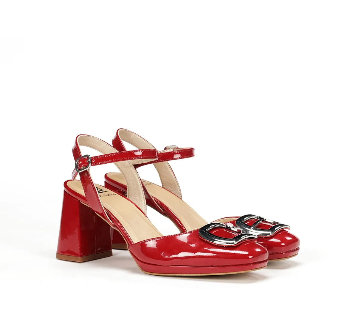 Fluchos Karla D9264 sandalo rosso tacco trapezio