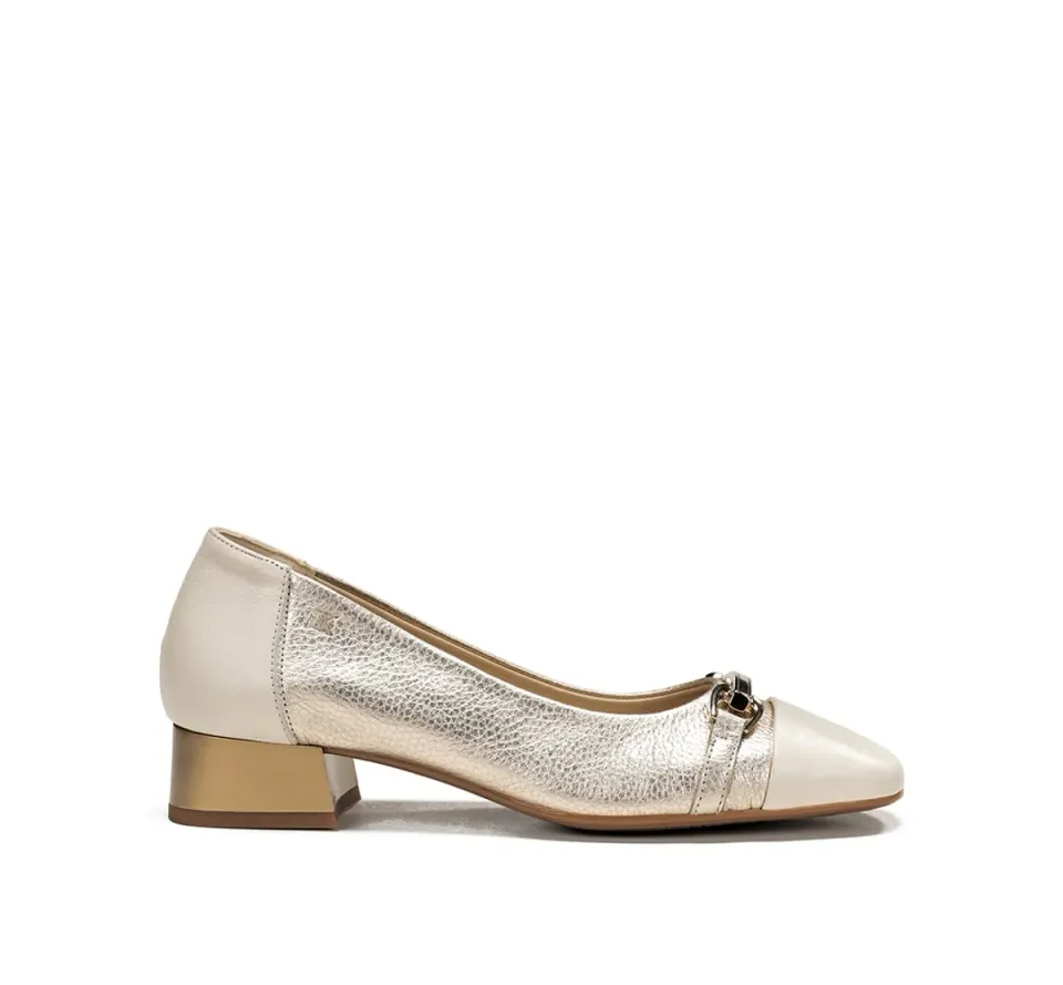 Fluchos Dorking Gia D9304 mocassini donna oro tacco