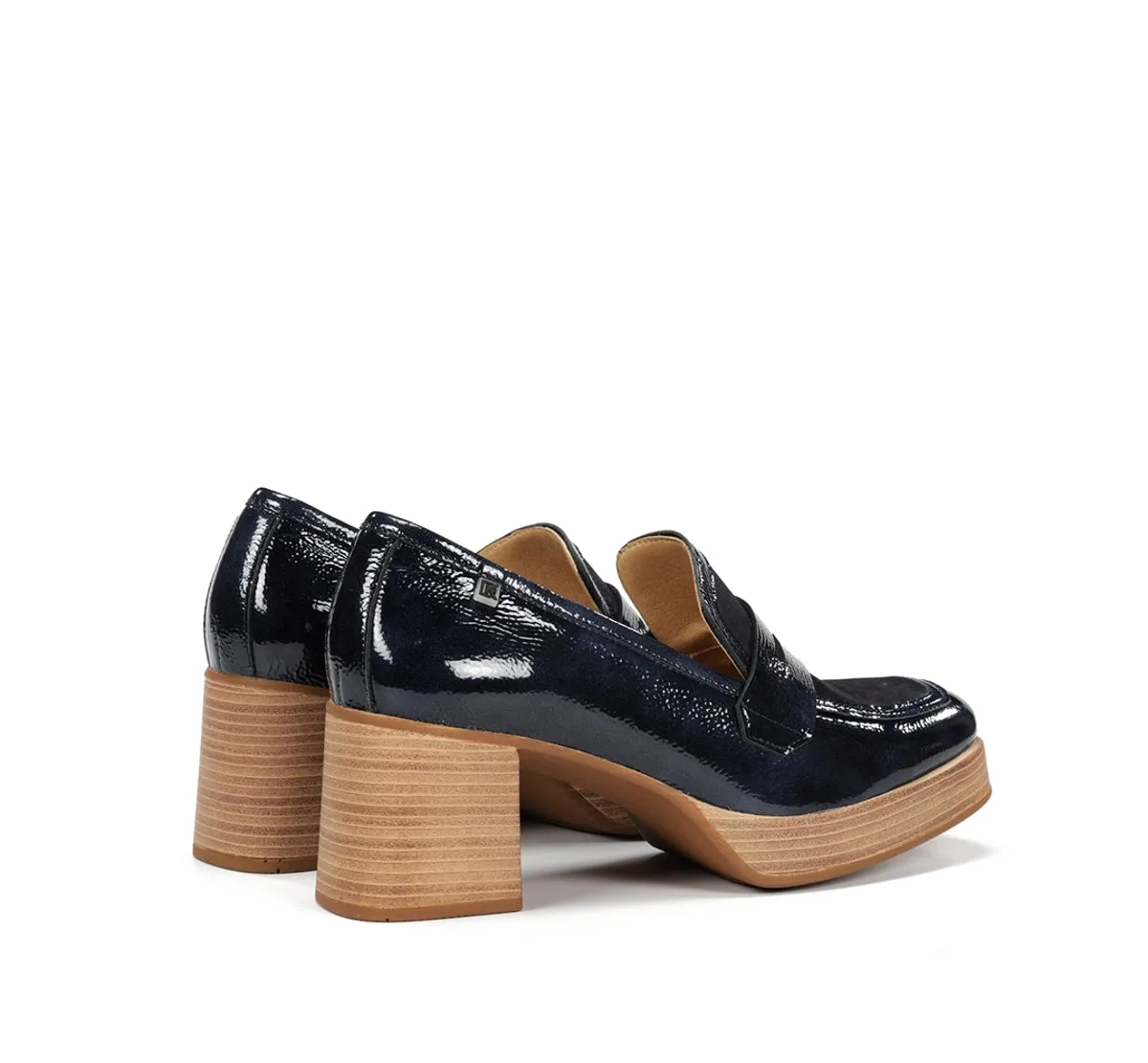Dorking Cristel D9439 mocassini donna blu zeppa