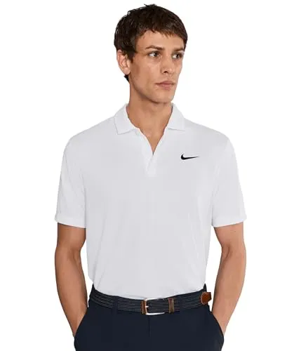 Nike Solid Polo Dri-FIT polo bianco grigio nero M traspirante