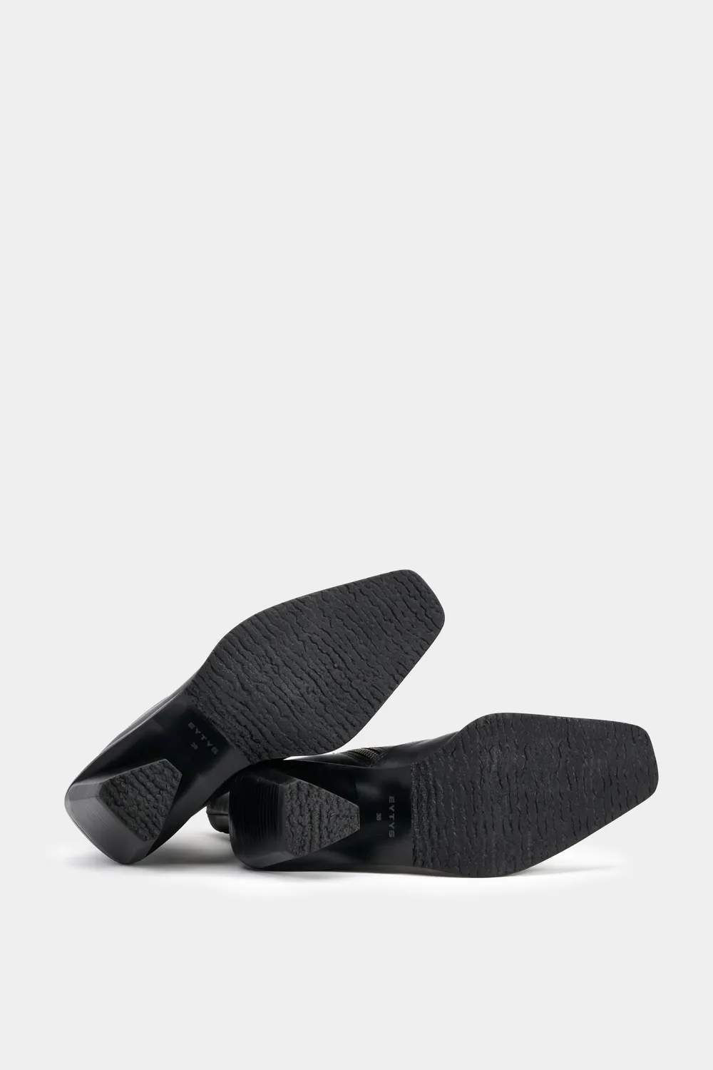Eytys Poem Black Leather stivali neri tacco cubano