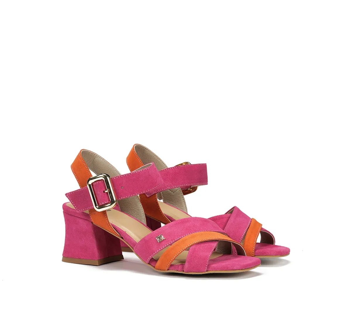 Fluchos Larus D9461 Sandalo Rosa Tacco Quadrato