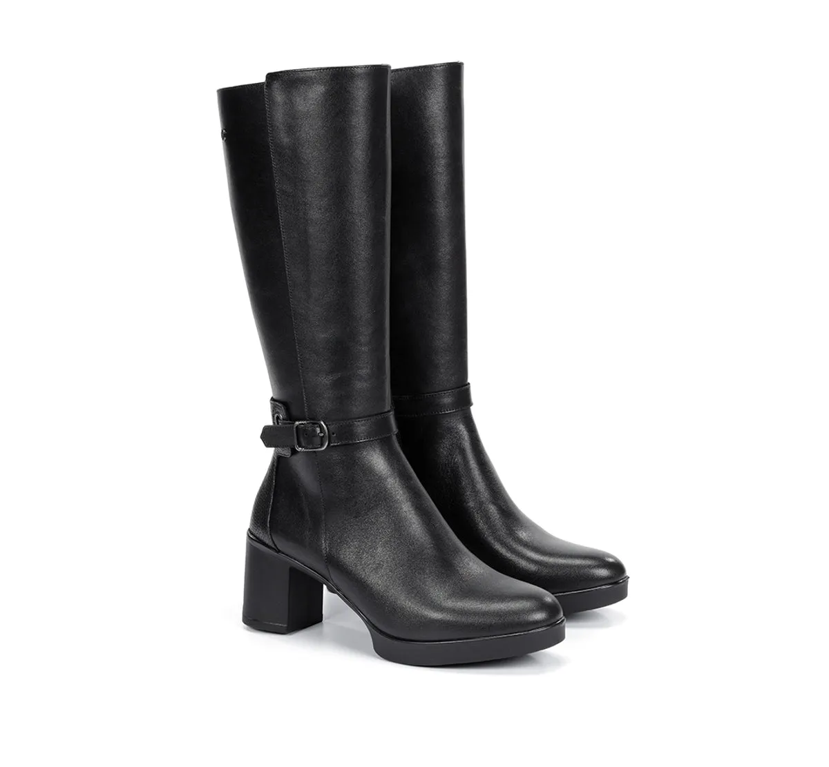 Dorking Elite D9420 stivali donna neri tacco plateau