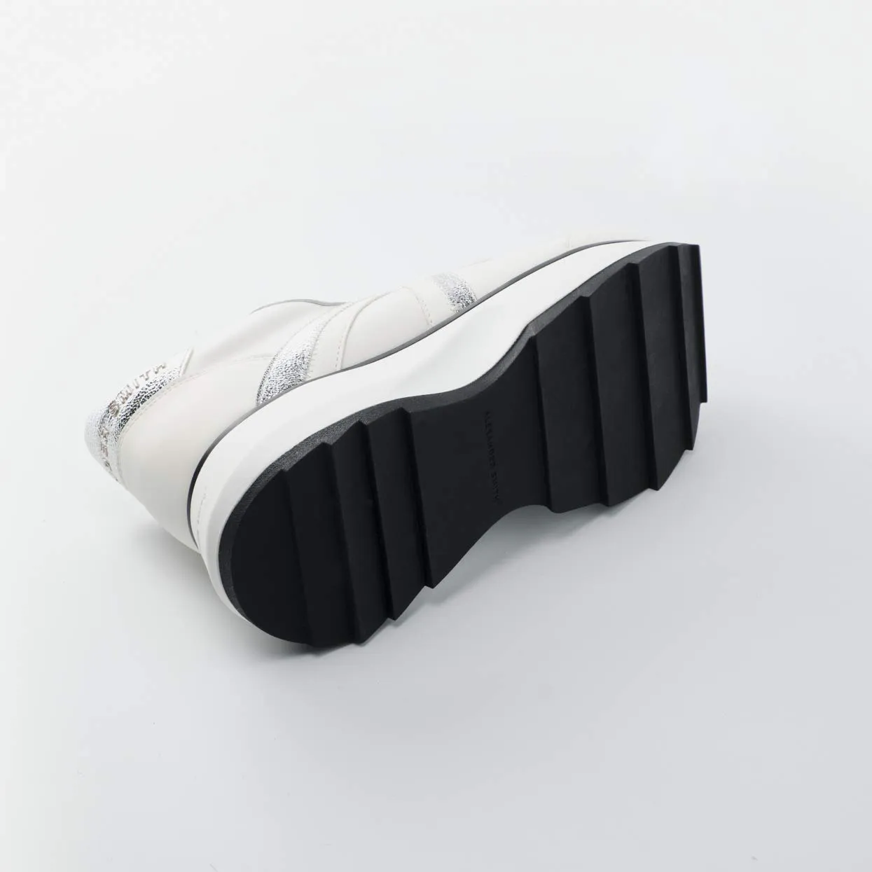 Alexander Smith Chelsea White Silver sneakers donna pelle plateau