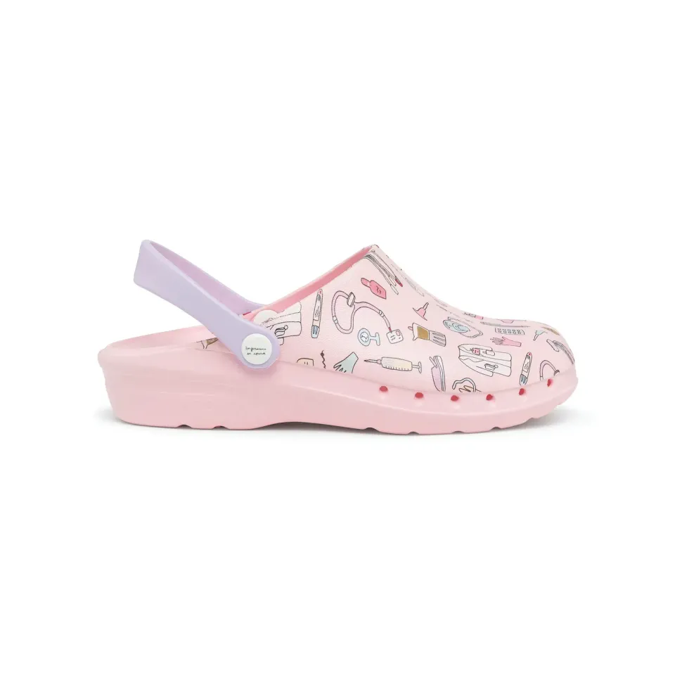 Suecos Oden+ zoccoli sanitari donna rosa fantasia