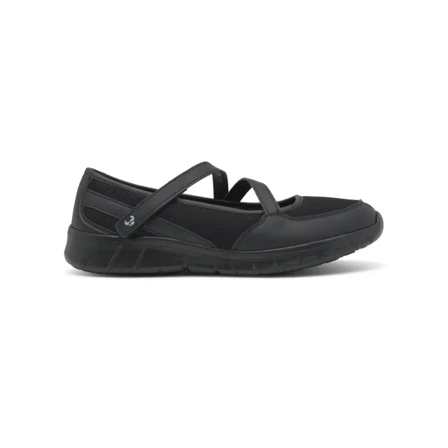 Suecos Frida ballerine lavoro nere con velcro