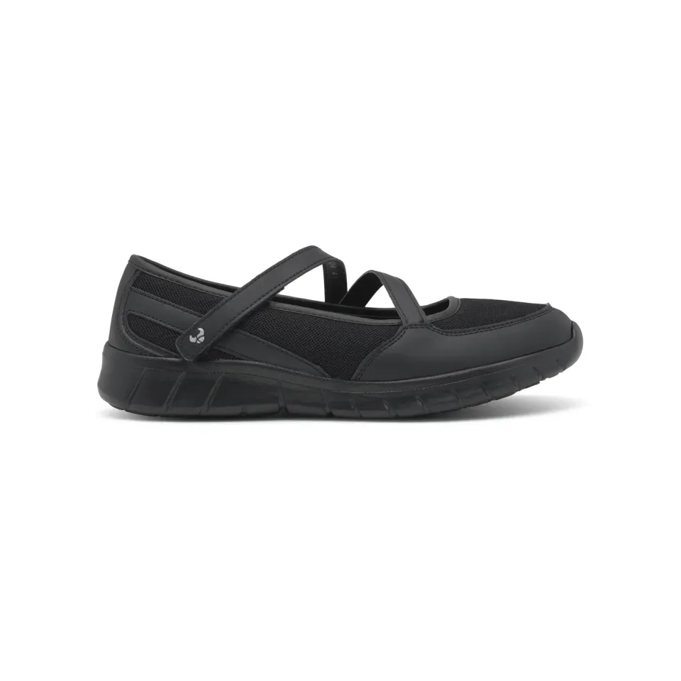 Suecos Frida ballerine lavoro nere con velcro