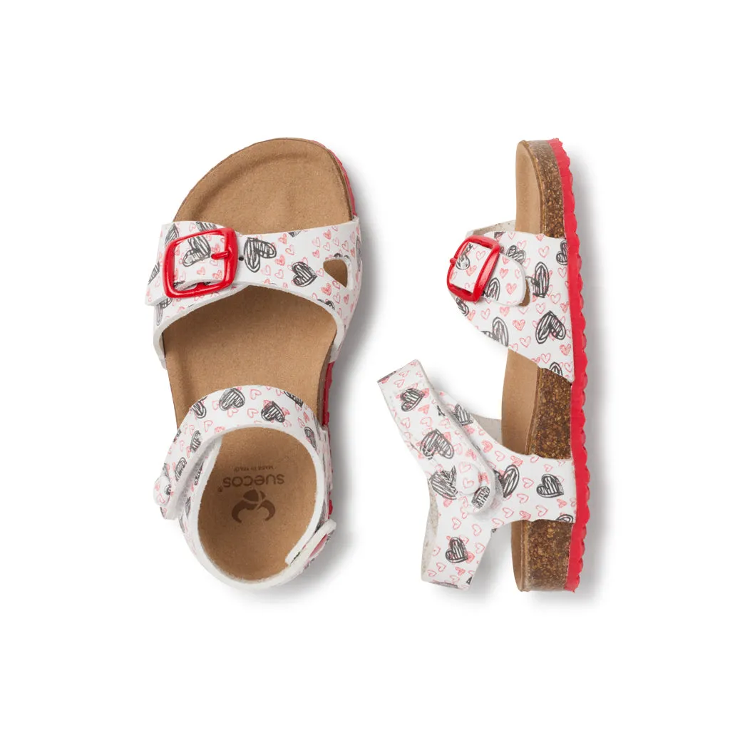 Suecos BabySteps Mini sandali bimbo bianchi rossi