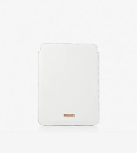Alexander Smith Strass custodia tablet iPad bianca 14x20 pelle
