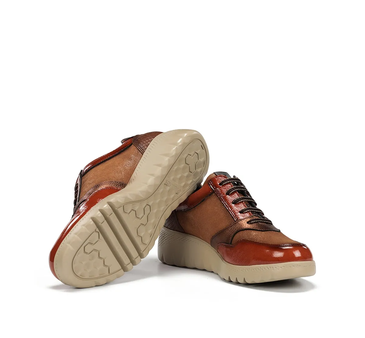 Fluchos Live F2248 sneakers donna marroni zeppa