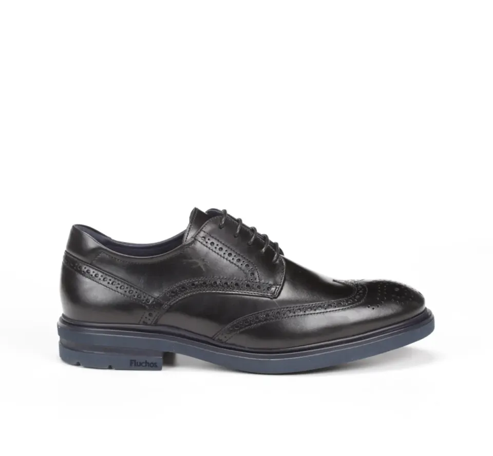 Fluchos Belgas F0628 scarpe uomo nere leggere