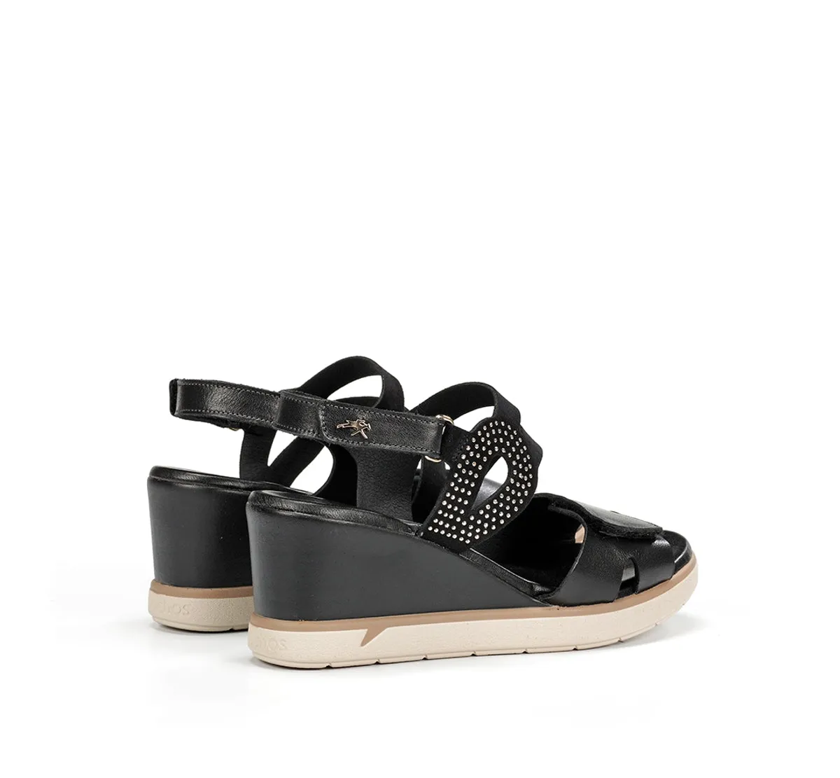 Fluchos Smash F2169 sandali donna neri zeppa