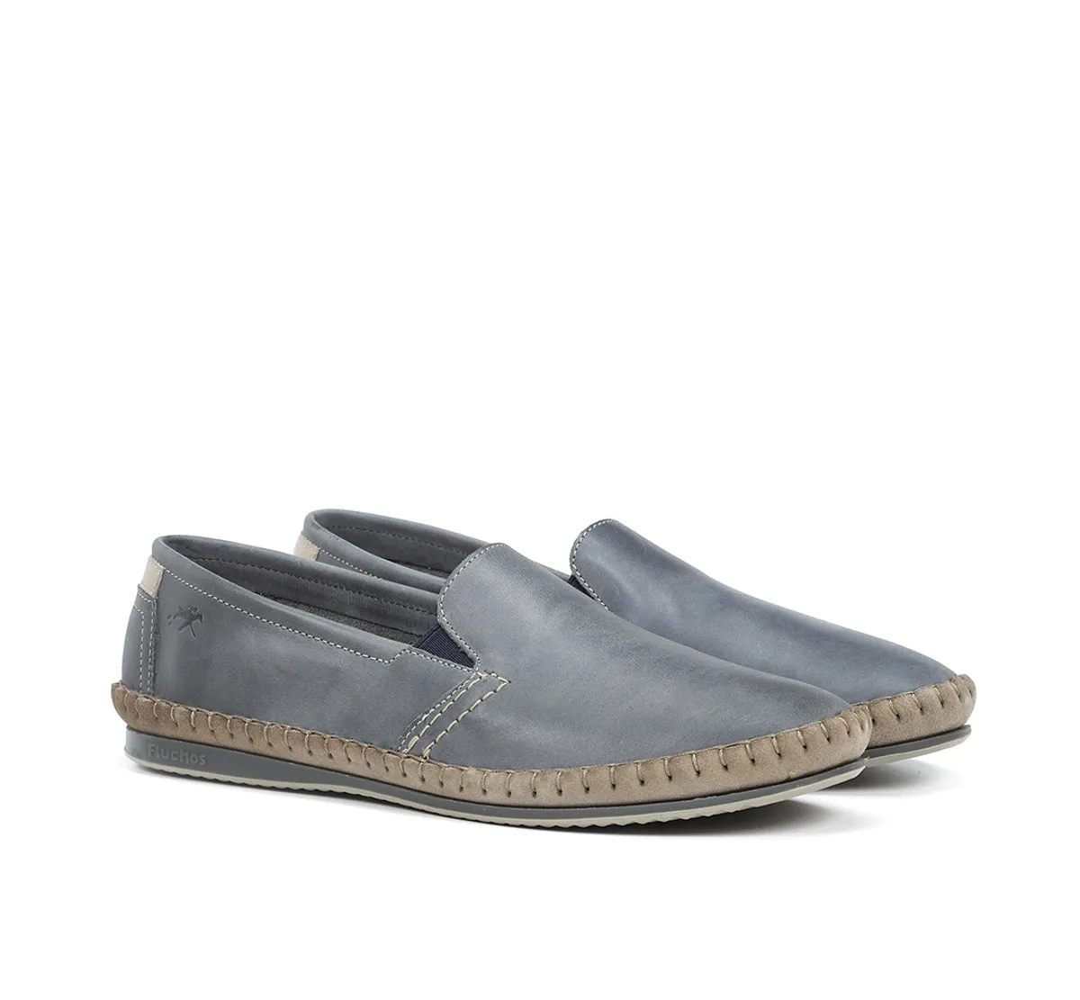 Fluchos Bahamas 8264 mocassino uomo blu senza lacci