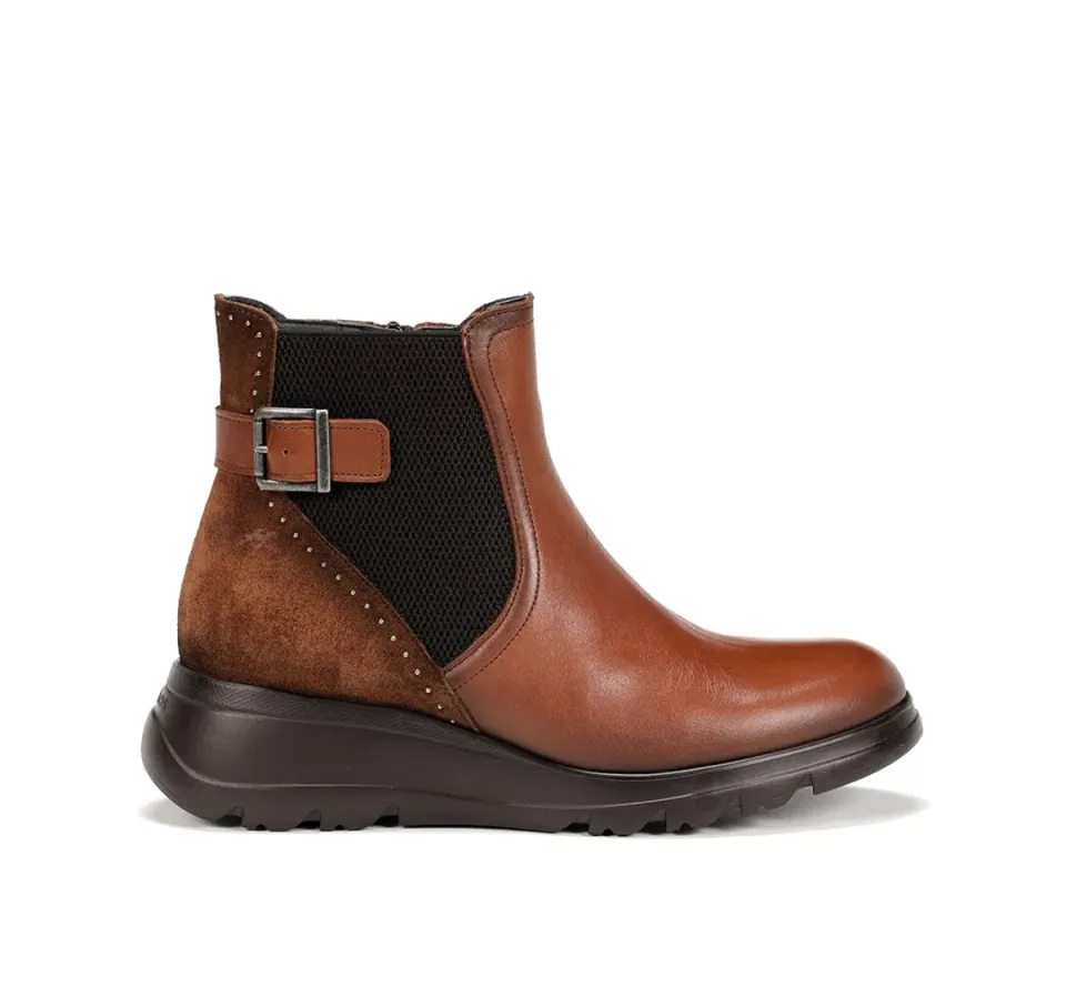 Fluchos Mellea F1529 stivaletti donna marrone con zeppa