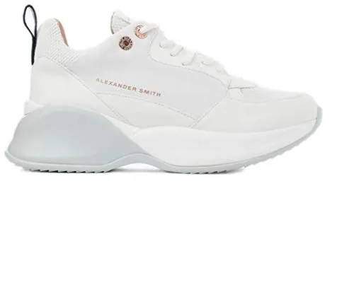 Alexander Smith London Eye White Pink sneakers donna pelle