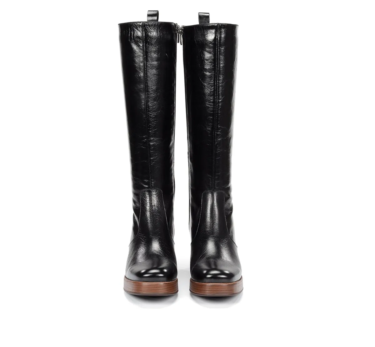 Fluchos Cristel D9339 Stivali Donna Neri Plateau