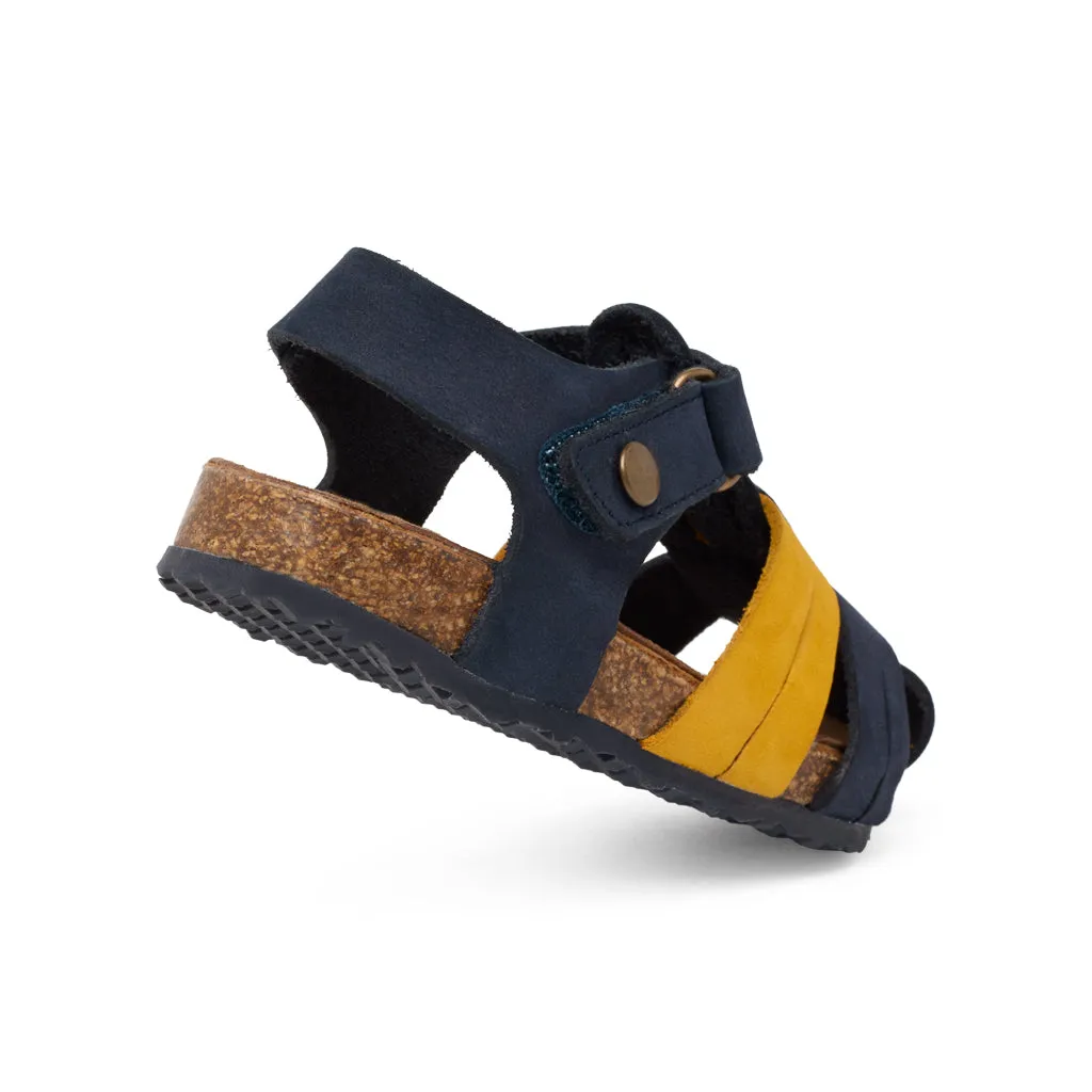 Suecos Liten sandali primi passi bimbo blu pelle