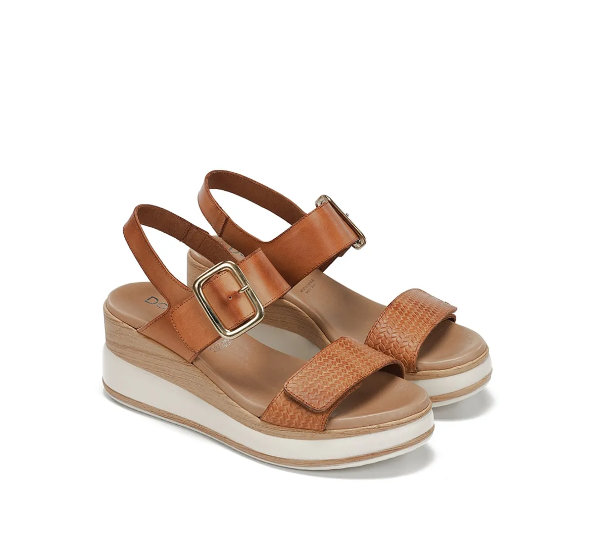 Dorking Prince D9642 sandali donna marroni zeppa