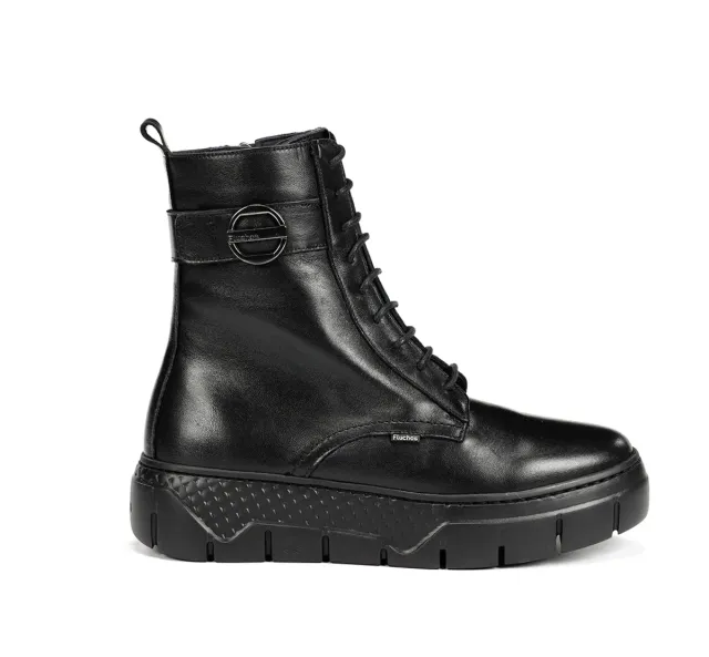 Fluchos Ilia F2303 stivaletto donna nero con lacci