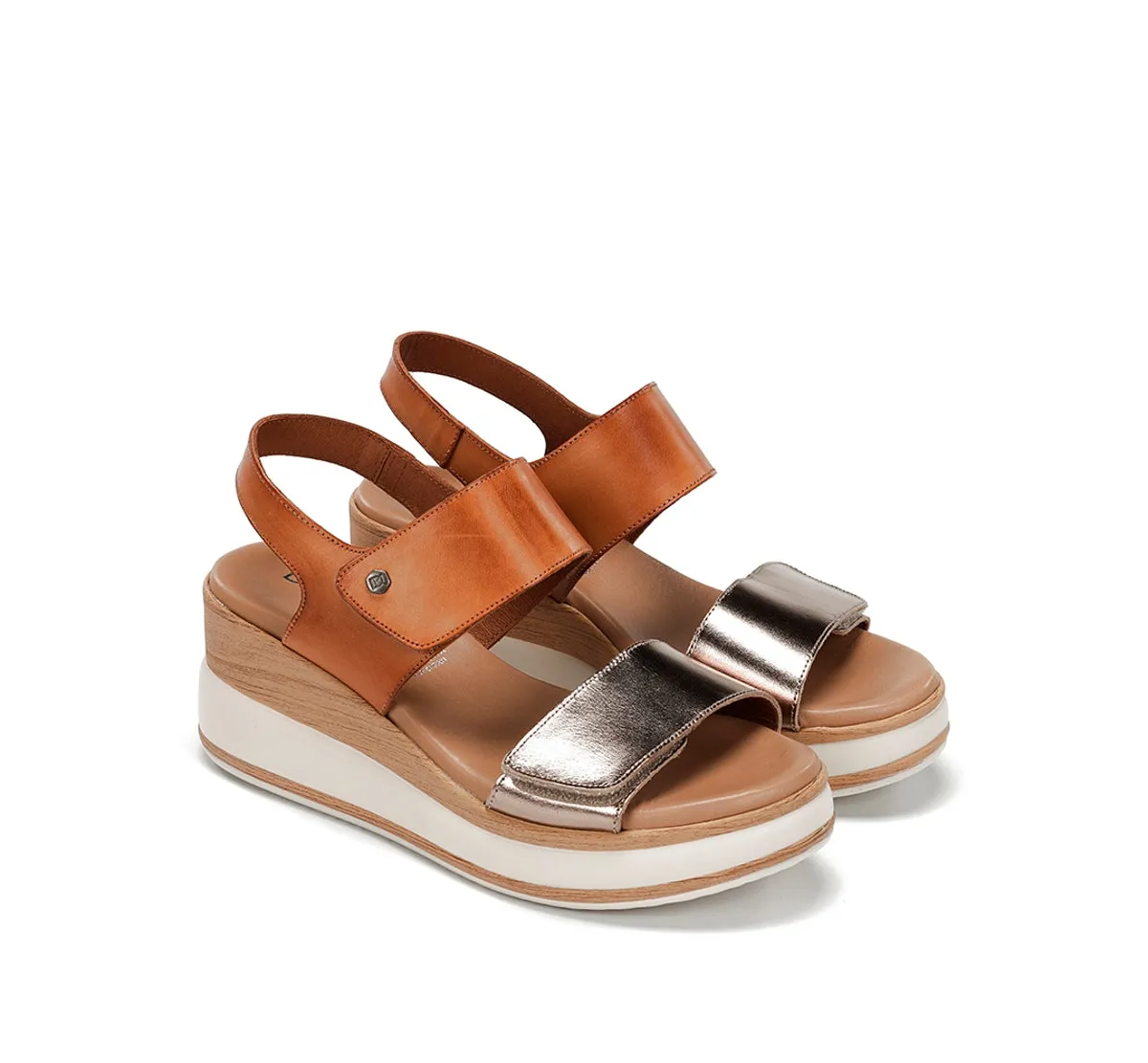 Fluchos Prince D9643 sandali donna marrone zeppa