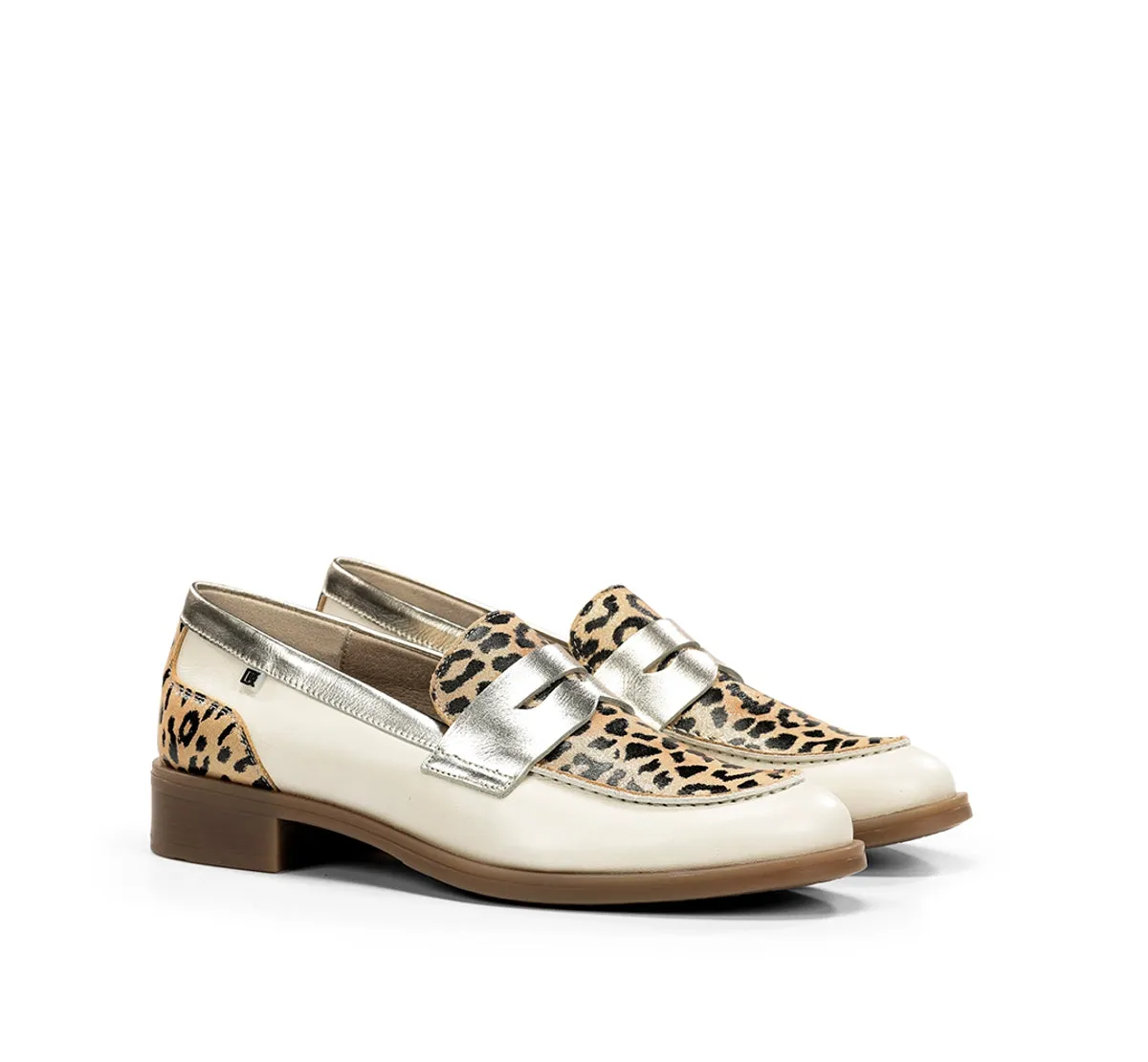 Fluchos Harvard D9455 mocassini donna oro pelle