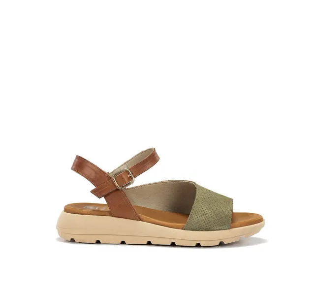 Dorking Gandia D9464 sandali donna verde fibbia leggeri