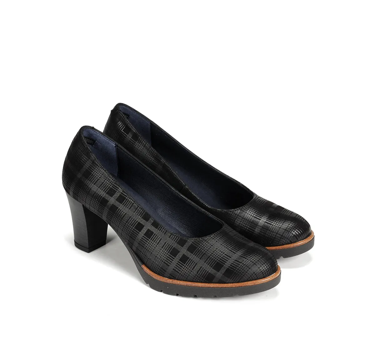 Fluchos Opium D7976 decollete donna nero tacco quadrato