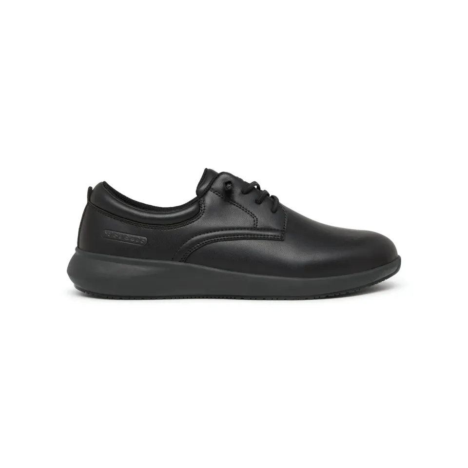 Suecos Skog scarpe lavoro nere stringhe elastiche