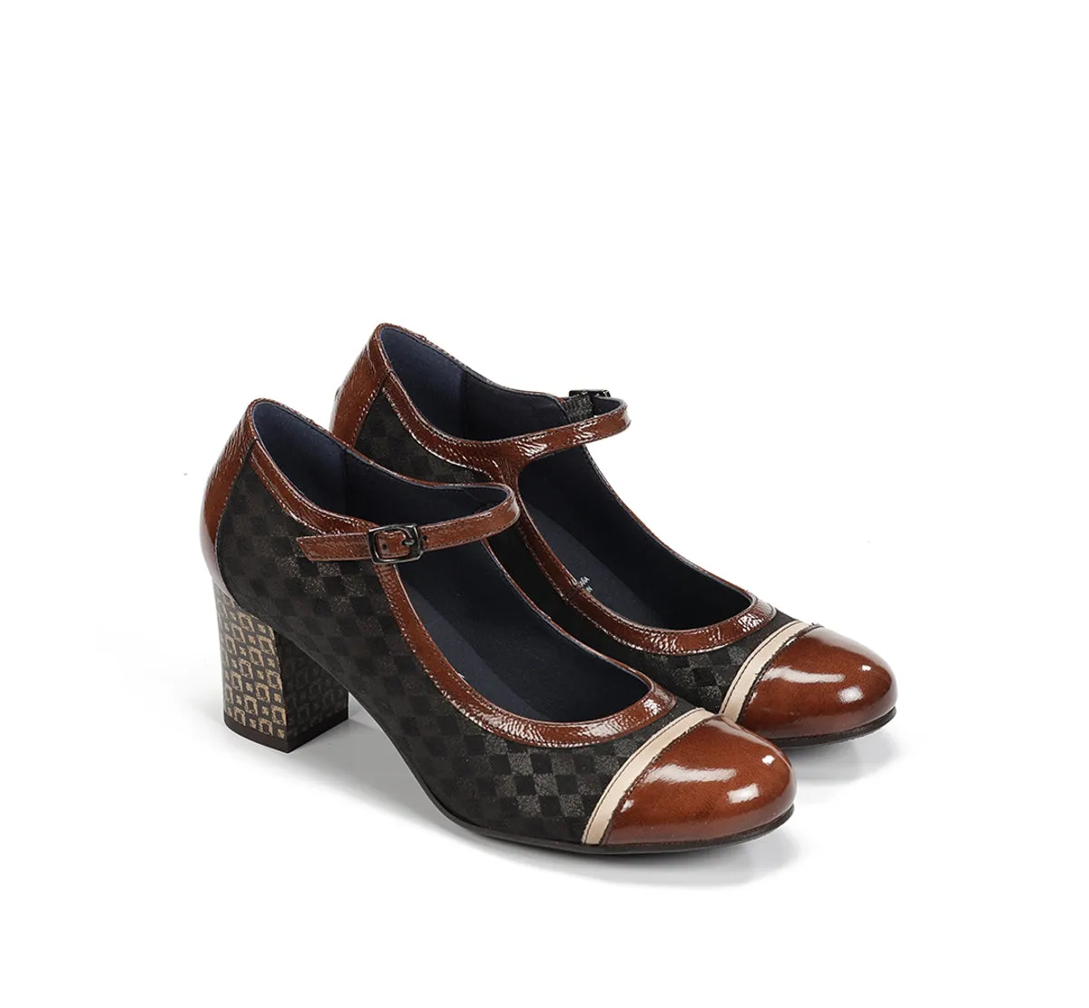 Dorking Rodin D8669 Scarpa Marrone Donna Fibbia Caviglia