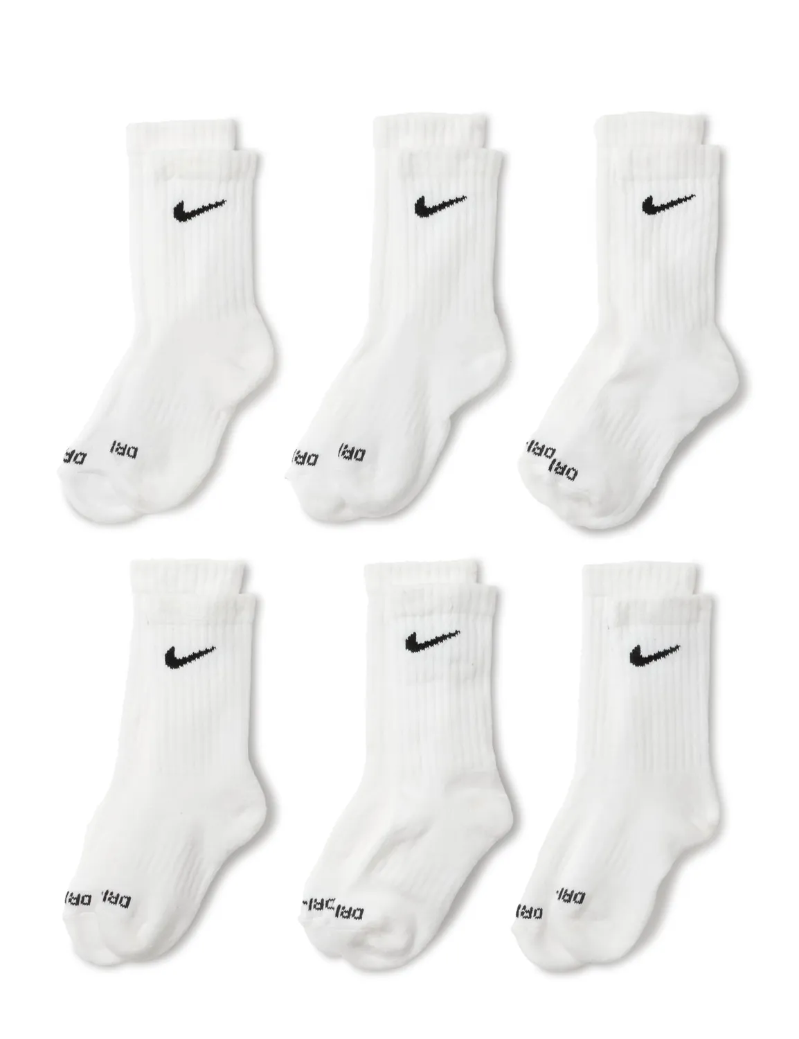 Nike calzini corti bambini 4-5 anni nero 6 paia
