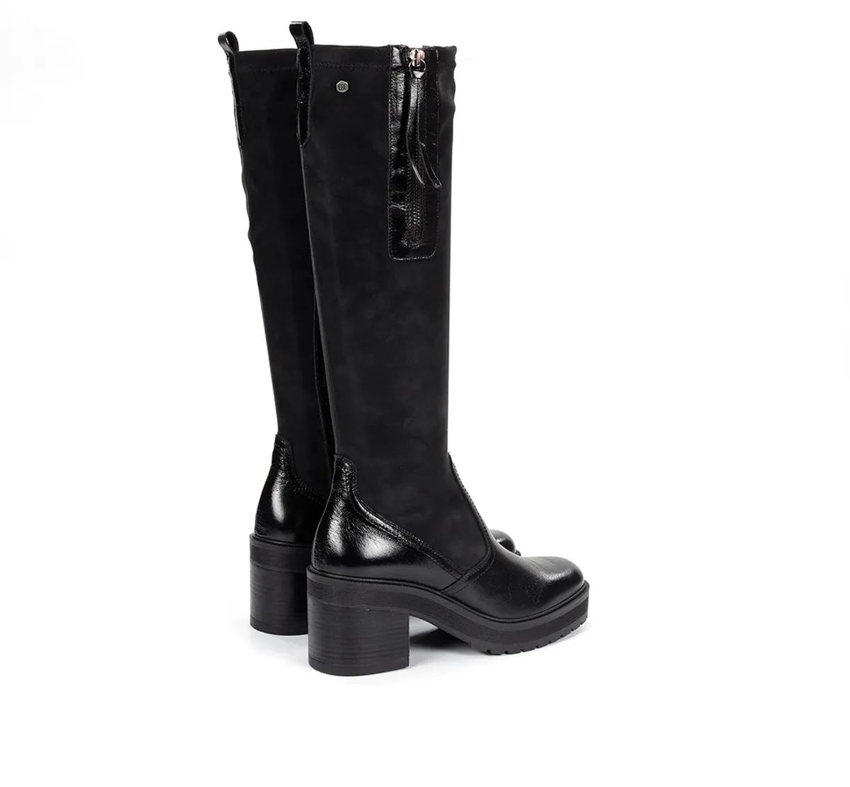 Dorking Sarah D9360 stivali donna neri tacco largo