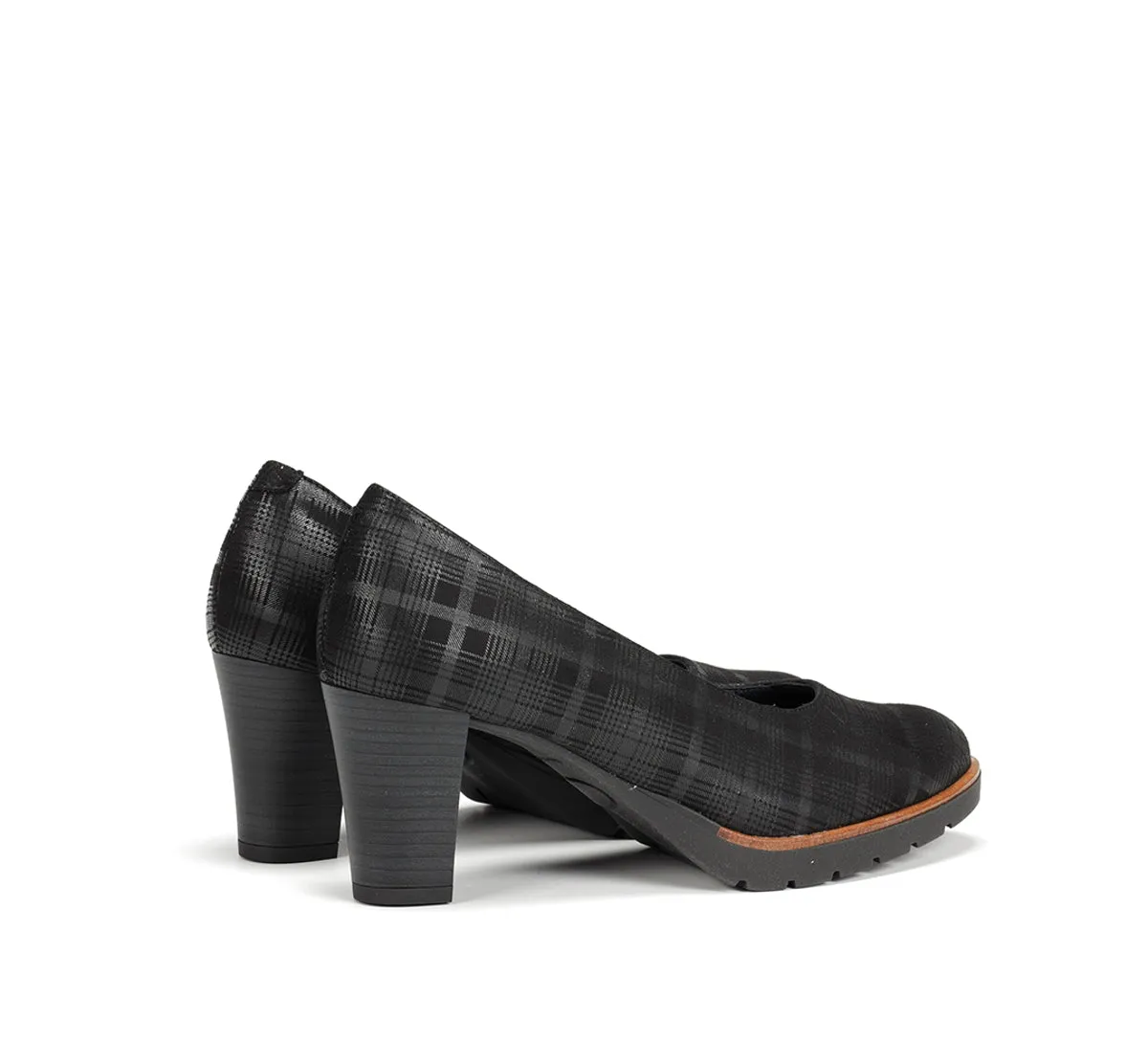 Fluchos Opium D7976 decollete donna nero tacco quadrato