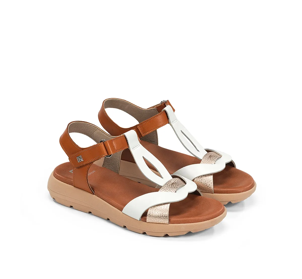 Fluchos Gandia D9466 sandali bianchi donna leggeri