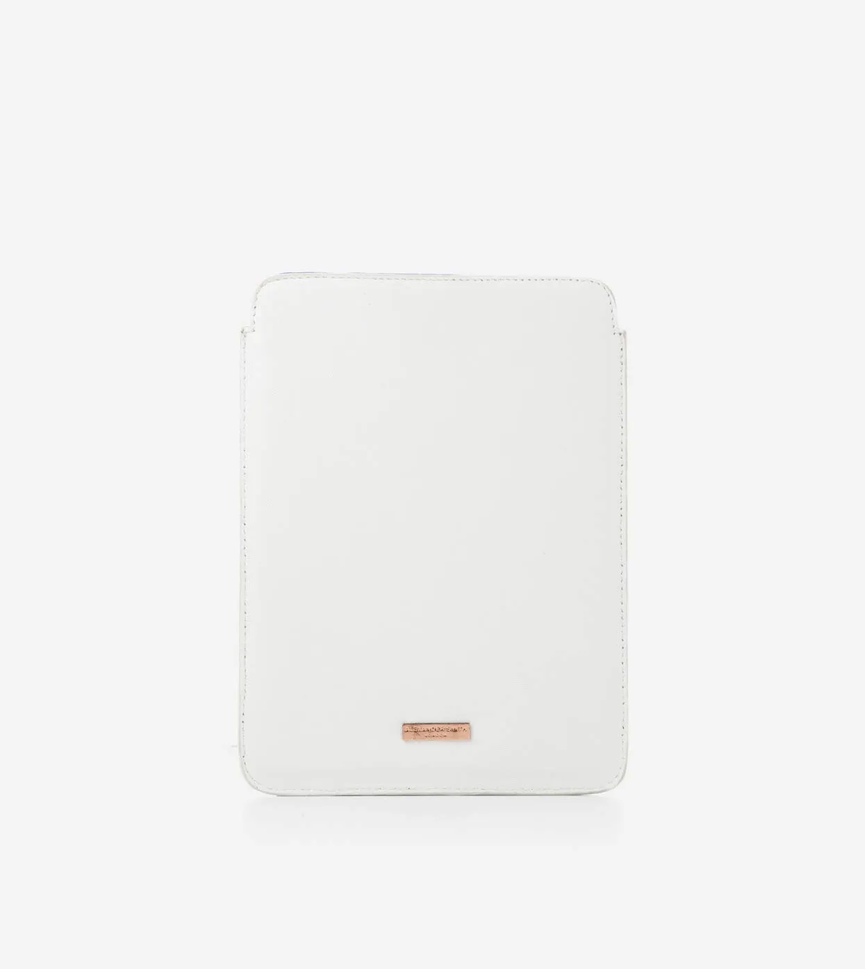 Alexander Smith Strass custodia tablet iPad bianca 14x20 pelle