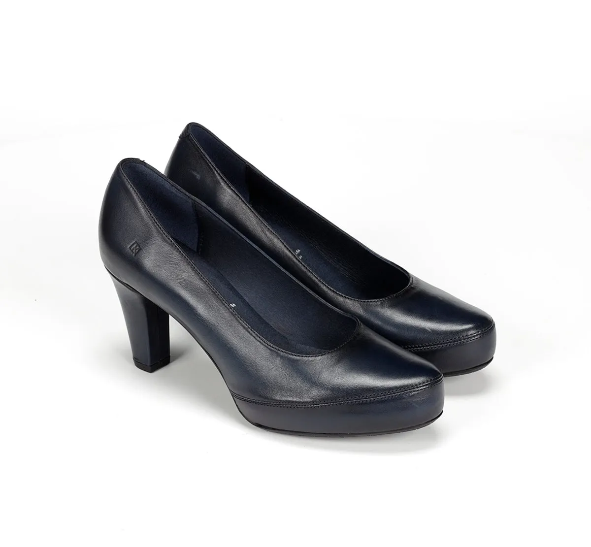 Fluchos Blesa D5794 scarpe donna blu tacco medio