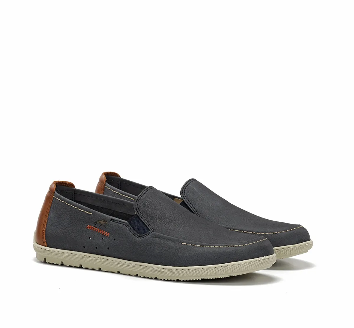 Fluchos Andy F2370 slip on uomo blu tacco quadrato
