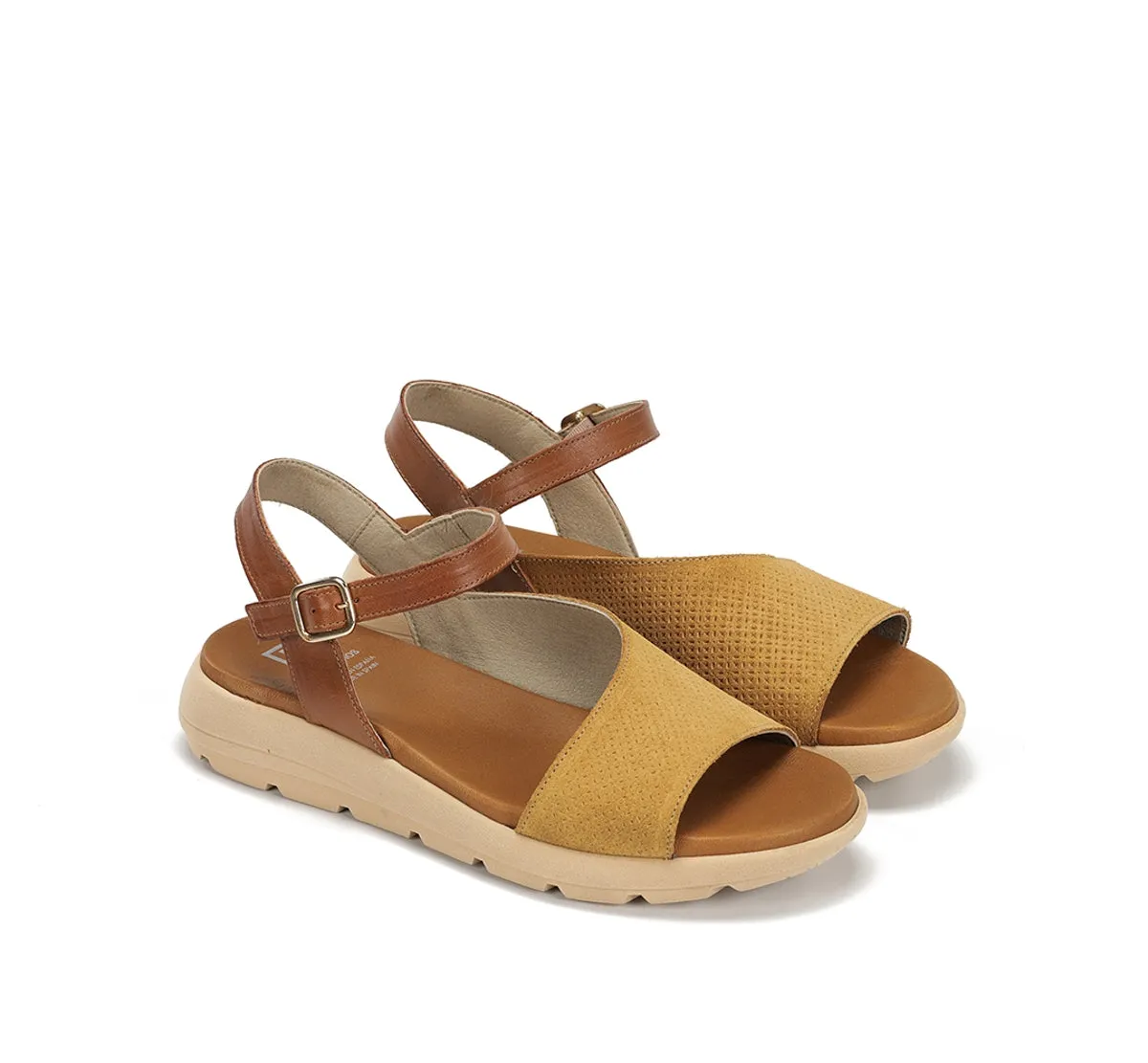 Fluchos Gandia D9464 sandali donna marroni fibbia